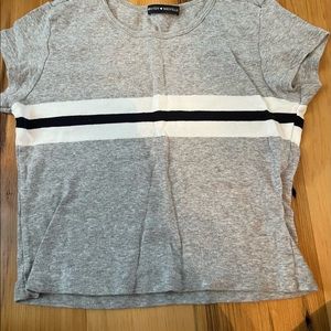 grey stripe brandy melville shirt